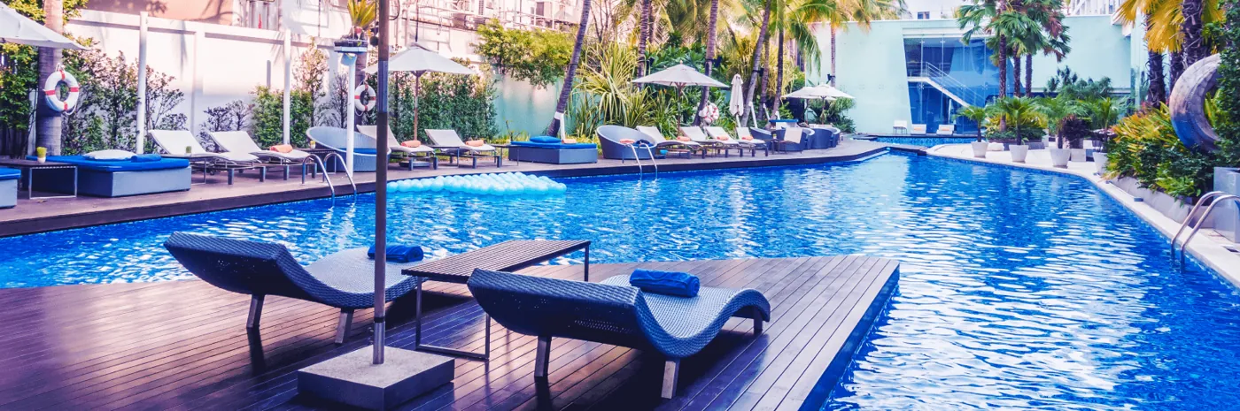 A large commercial property pool