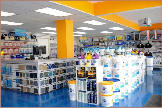 Product displays at the counter